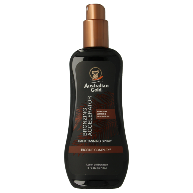 Australian Gold Dark Tanning Accelerator Spray Gel con Bronzer 237 Millilitri