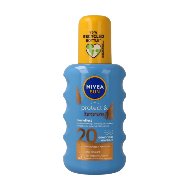 Nivea Sun Protect & Bronze spray solar SPF20 200 ml