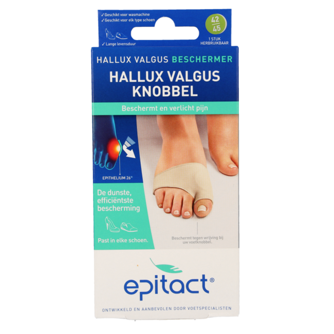 Hallux valgus knobbel beschermer maat 42/45 1 Stuks