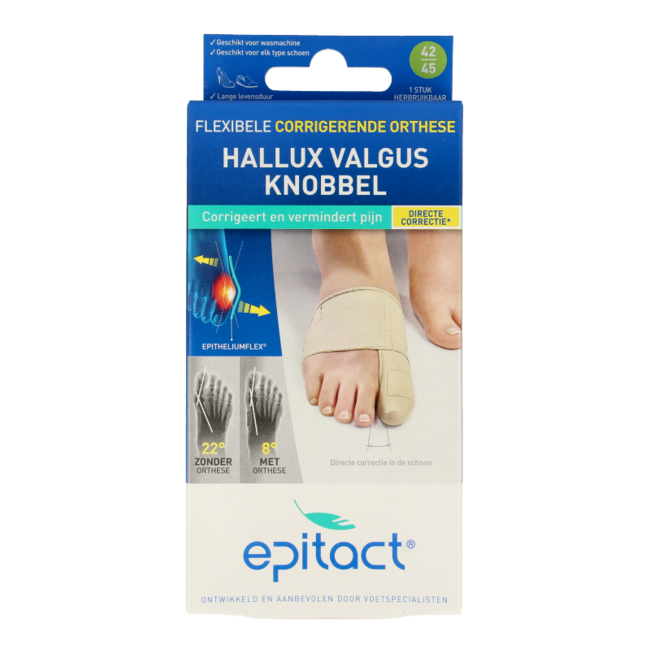 Hallux valgus corrigerende orthese maat 42/45 1 Stuks