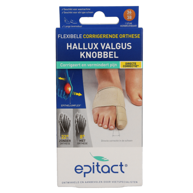 Hallux valgus corrective orthosis size 36/38, 1 Piece
