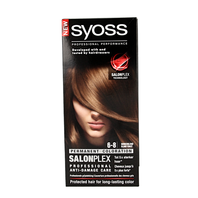 Syoss Color baseline 6-8 ciemny blond farba do włosów 1 zestaw