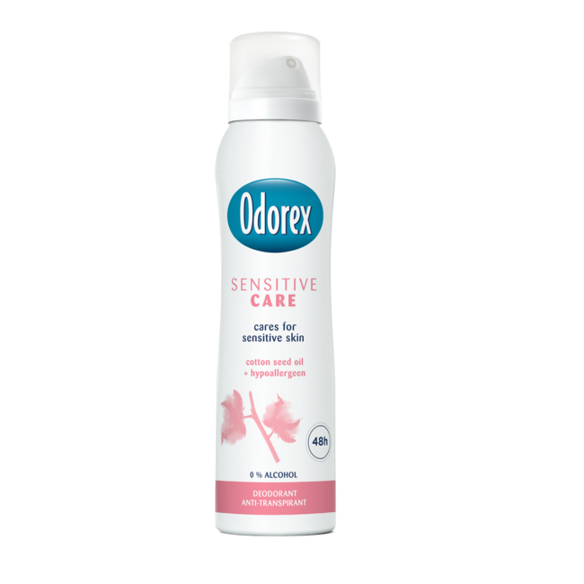 Odorex Spray Sensitive Care reactivo al calor corporal 150 ml
