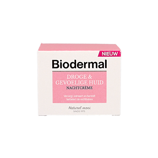 Biodermal Nachtcreme droge en gevoelige huid 50 Milliliter
