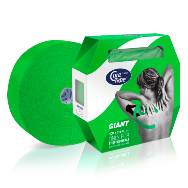 Cure Tape Kinesiotape gigante verde 5 cm x 31,5 m 1 unidad