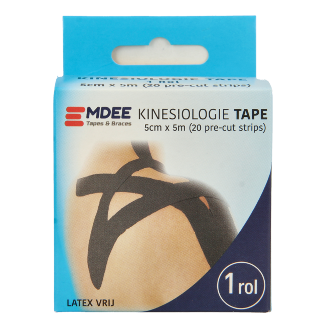 Emdee Kinesio Tape Schwarz vorgeschnitten 1 Stück