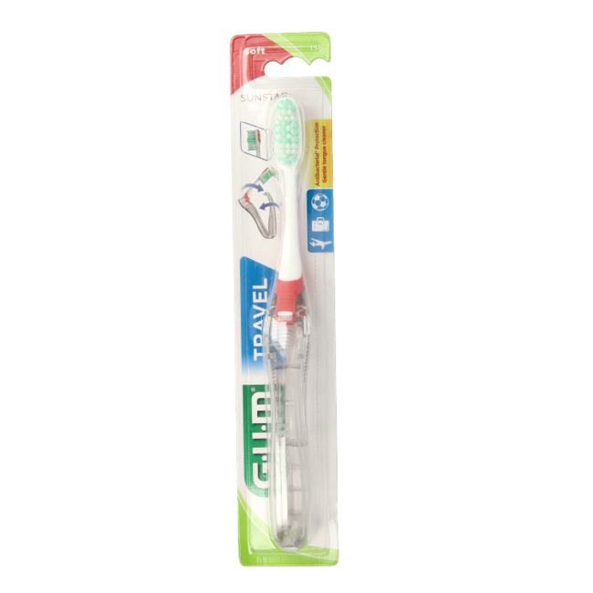 GUM Brosse à dents de voyage 1 pièce