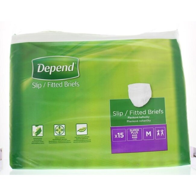 Depend Slip Super Plus talla M 15 unidades
