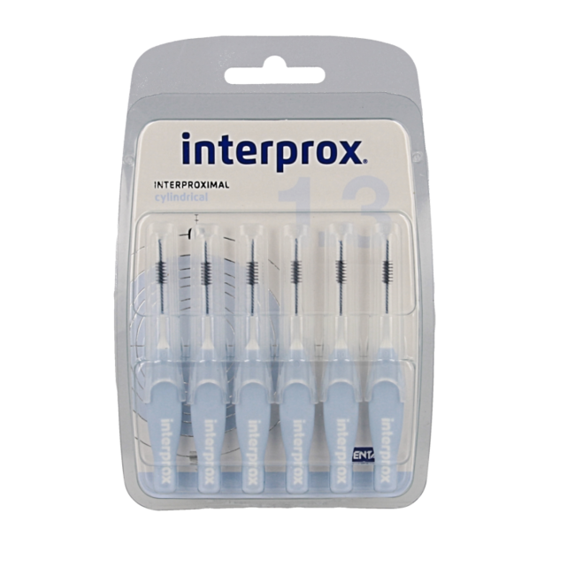 Interprox Premium cylindrique 1.3 bleu clair 3,5 mm 6 pièces