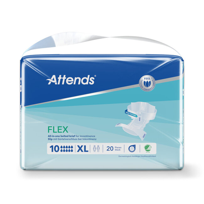 Attends Flex 10 talla XL 100-155 cm 20 unidades