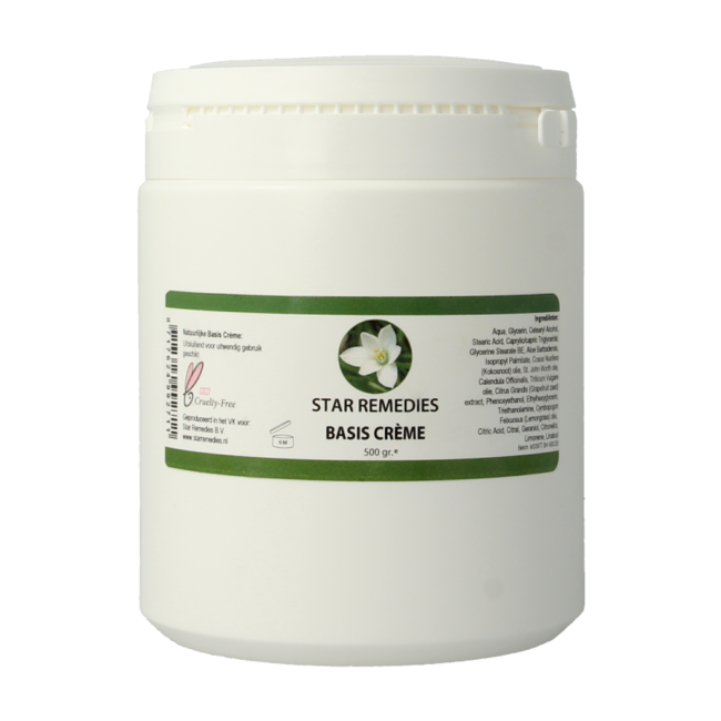 Star Remedies Crema Base 100% Naturale 500 Grammi