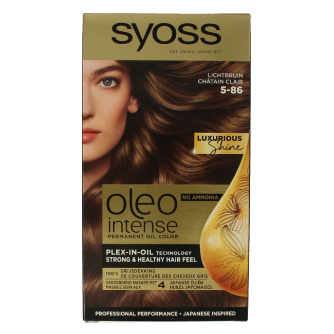 Syoss Color Oleo Intense 5-86 Jasny Brąz farba do włosów 1 Zestaw