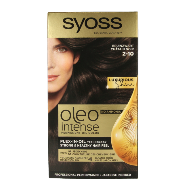 Color Oleo Intense 2-10 Brown Black Hair Dye 1 Set