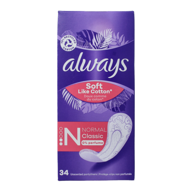 Always Dailies Normal Panty Liners 34 Count