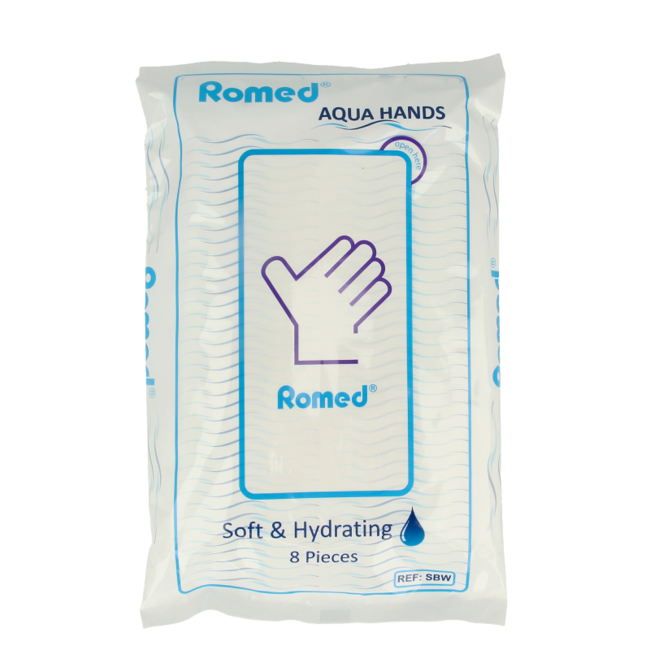 Romed Gants de toilette humides 8 pièces