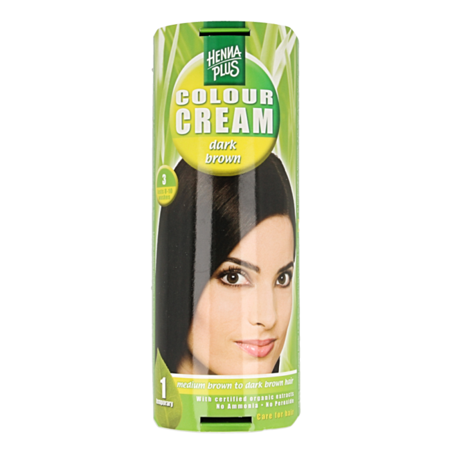 Henna Plus Crema Colorante 3 Castano Scuro 60 Millilitri
