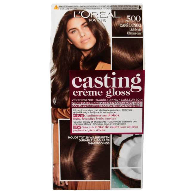 L'Oréal Casting Crème Gloss 500 Café Lungo Hair Dye Set