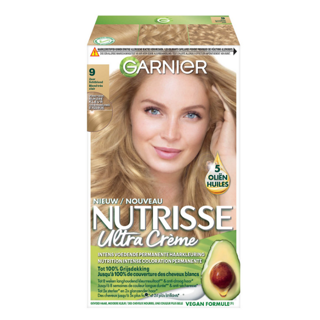 Garnier Nutrisse 9 Very Light Blonde Hair Dye Set