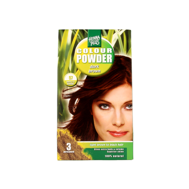 Henna Plus Colour Powder 57 ciemny brąz 100 Gram