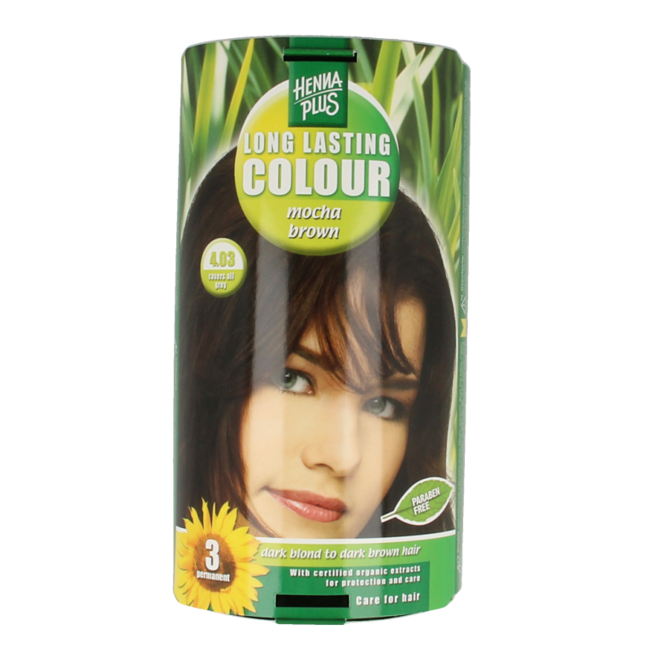Henna Plus Lang anhaltende Farbe 4.03 Mokka Braun 100 Milliliter