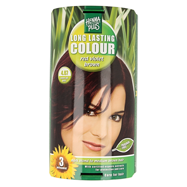 Henna Plus Long Lasting Colour 4.67 marrón violeta rojizo 100 ml