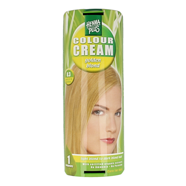 Crema Colorante Henna Plus 8.3 biondo dorato 60 Millilitri