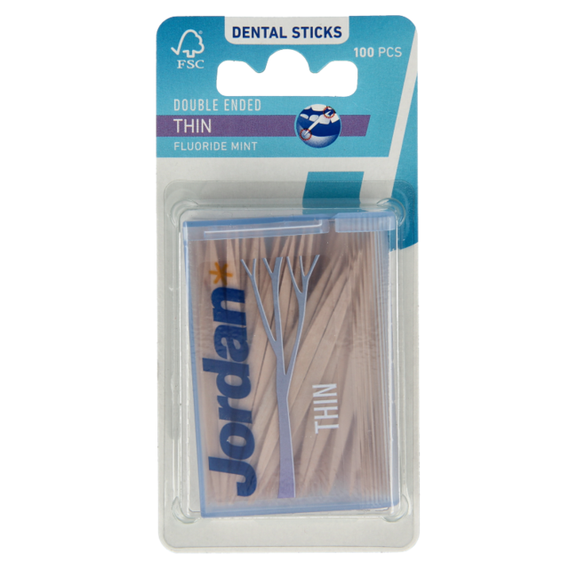 Jordan Cure-dents fins menthe 100 pièces
