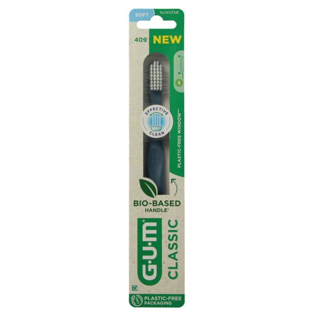 Brosse à dents GUM Classic souple, tête moyenne, 1 pièce