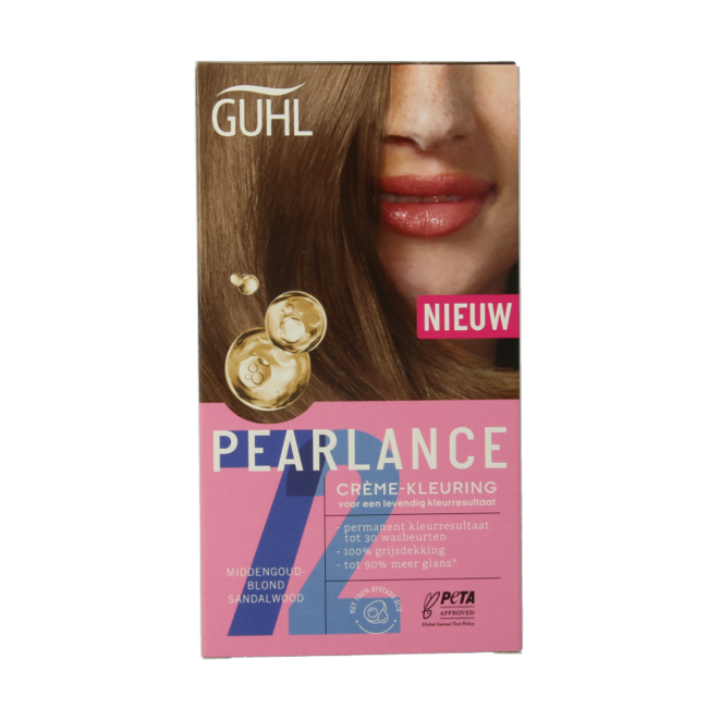 Guhl Pearlance Intensywna Farba Kremowa 72 Średni Blond, 1 Zestaw