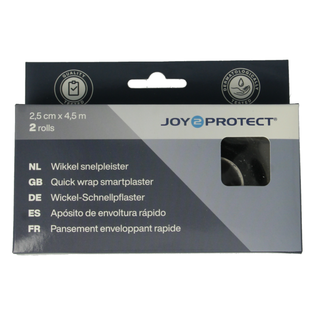 Joy2protect Szybki bandaż samoprzylepny (owijany) 2,5 cm x 4,5 m (2 rolki)