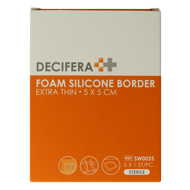 Decifera Foam border 5 x 5 cm 5 unidades