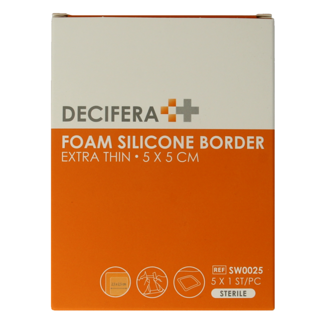 Decifera Foam Border 5 x 5cm 5 Pieces