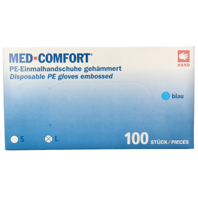 Med Comfort PE-Handschuh, aufgeraut, blau, 100 Stück