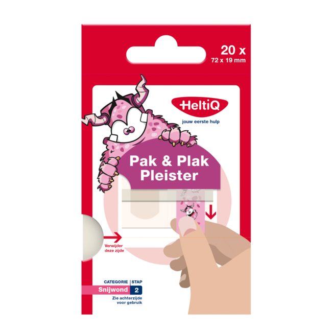 Heltiq Pak & Plak Pflaster, Rosa, 20 Stück