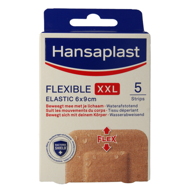 Hansaplast Flexible XXL 6 x 9 cm, 5 Stück