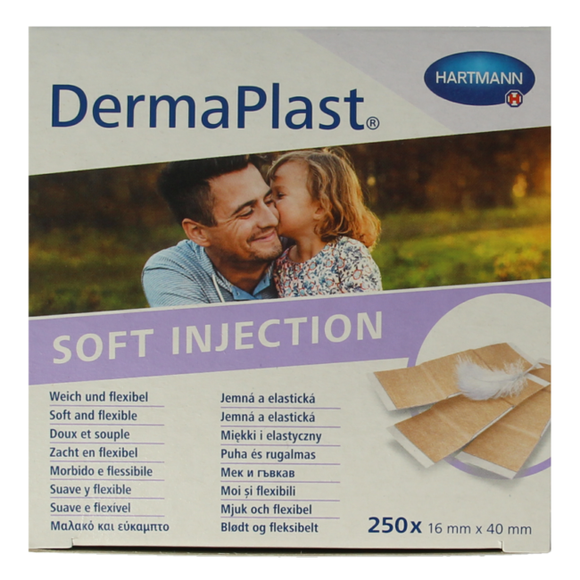 Dermaplast Injectiepleisters sensitive 16mm x 40mm 250 Stuks