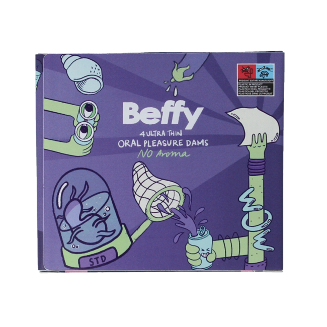 Beffy Dental Dams No Aroma - 4 Pack