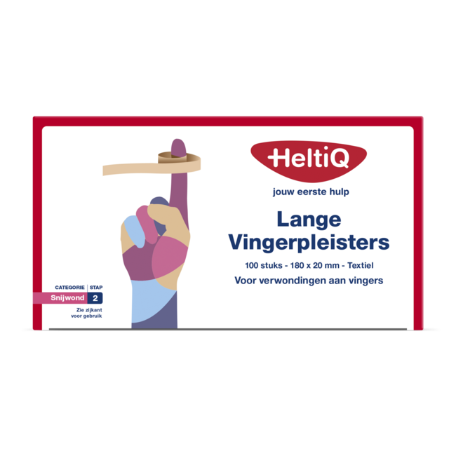 Heltiq Apósito para dedos largo textil 180 x 20 mm 100 unidades