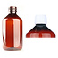 Flacon à médicaments PET Helios Holland 250 ml ambre avec bouchon blanc, 15 pièces
