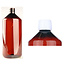 Helios Holland PET medicine bottle 1000ml amber incl white cap 6 pieces
