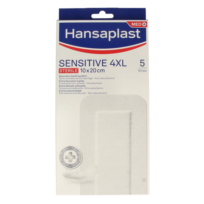 Hansaplast Plastry Sensitive 4XL, 5 sztuk