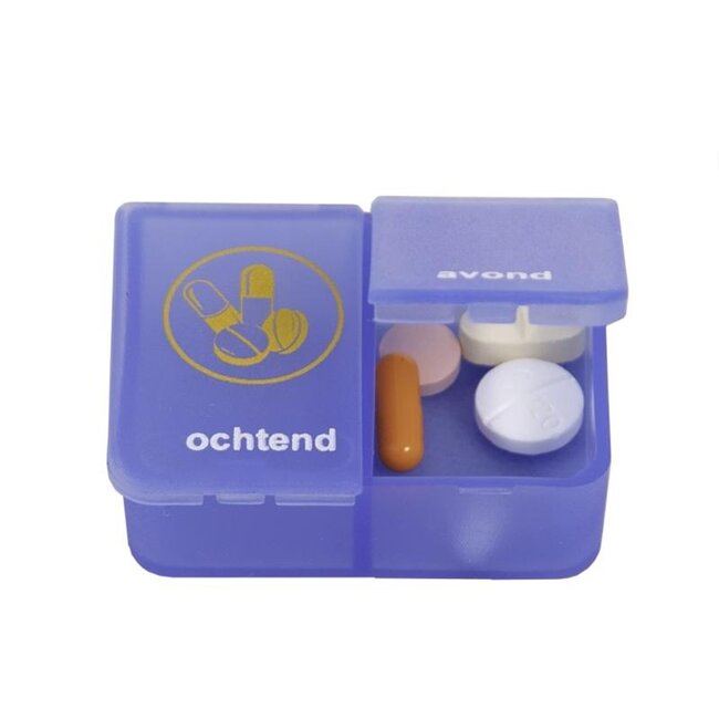 Able 2 Pill Box 1 Day 2 Compartments Blue NL 1 Piece