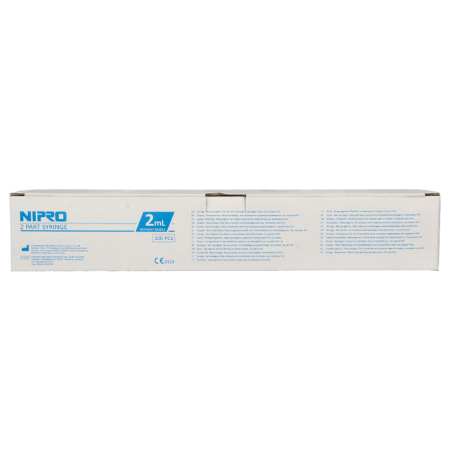 Nipro 2-part central syringe 2ml 100 pieces