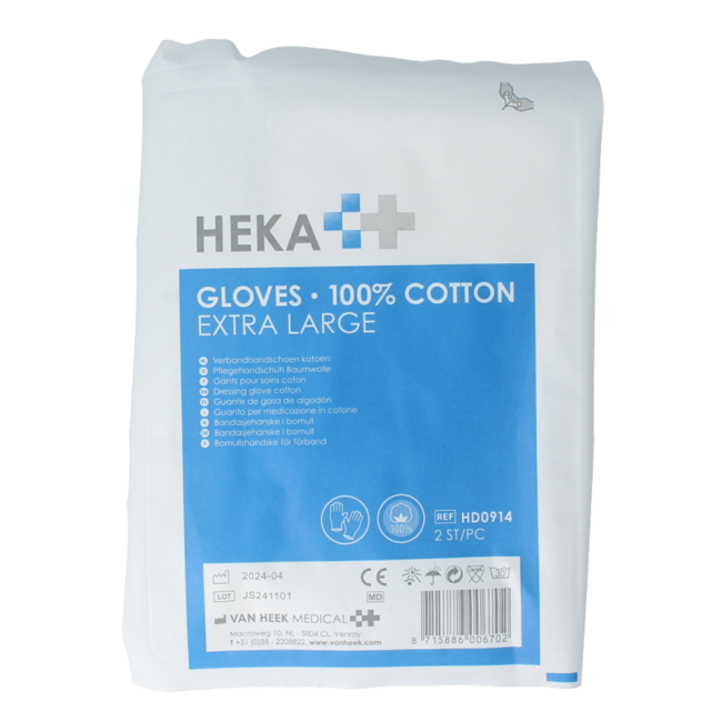 Heka Gants de protection en coton taille XL 2 pièces