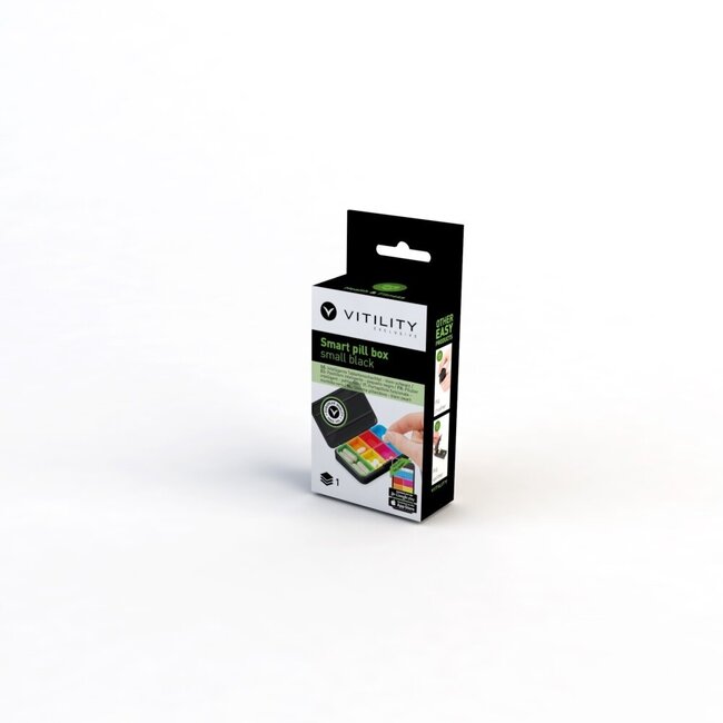 Vitility smart pill box small black 1 piece