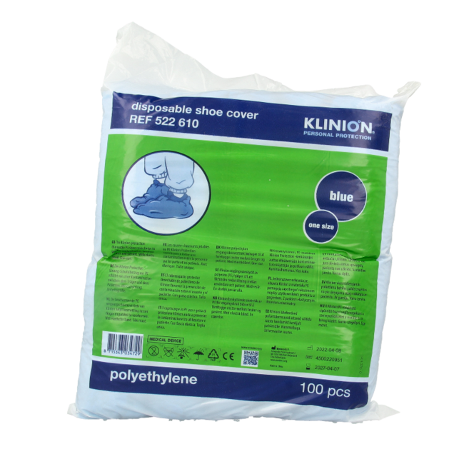 Cubrezapatos Medeco PE azul protect 100 unidades