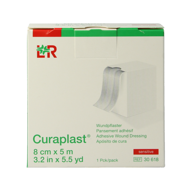 Curaplast Sensitive wound plaster 5m x 8cm 1 Roll