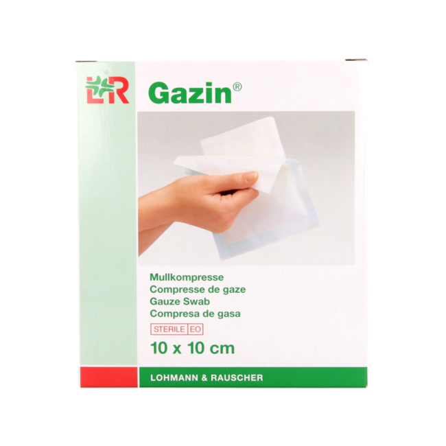 Gazin Gaaskompres 10 x 10 steriel 5 x 2 10 Stuks