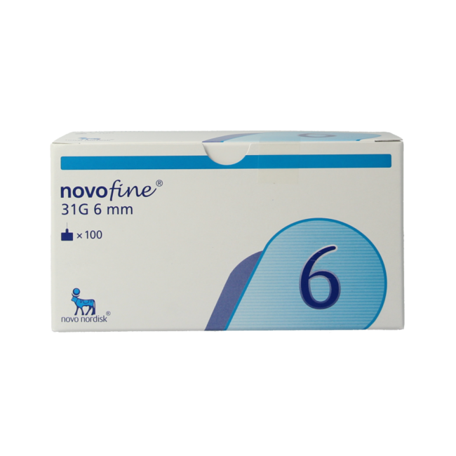 Agujas Novo Nordisk Novofine 0,25 x 6 mm 31G 100 unidades