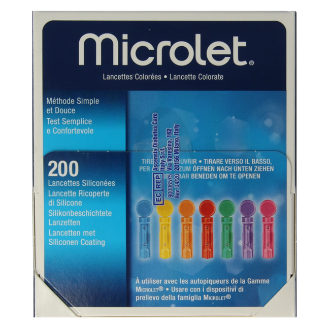Bayer Microlet coloured lancet P6571 1 piece